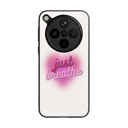 Just Breathe back phone cover | glass case for oppo find x8