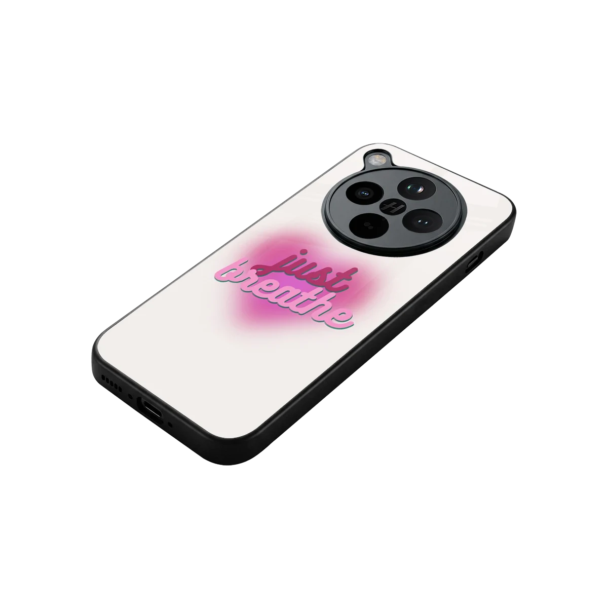 Just Breathe stylish phone case for oppo find x8 | glossy glass and slim fit