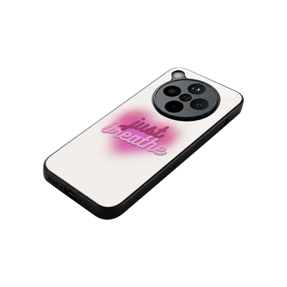 Just Breathe stylish phone case for oppo find x8 | glossy glass and slim fit
