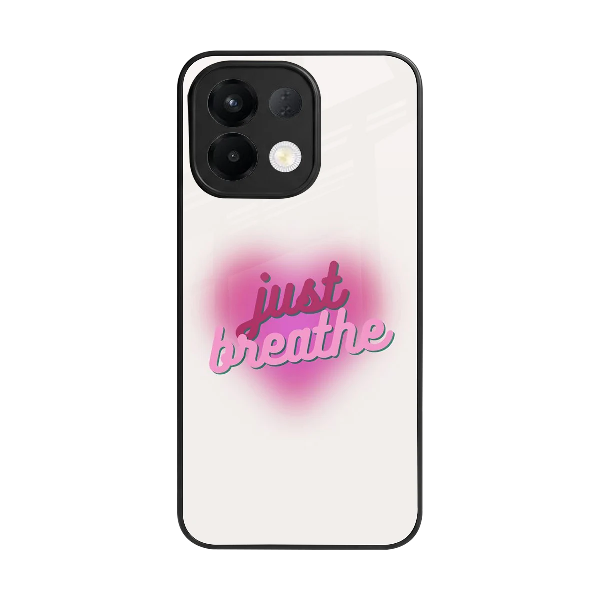 Just Breathe back phone cover | glass case for oppo k13 5g
