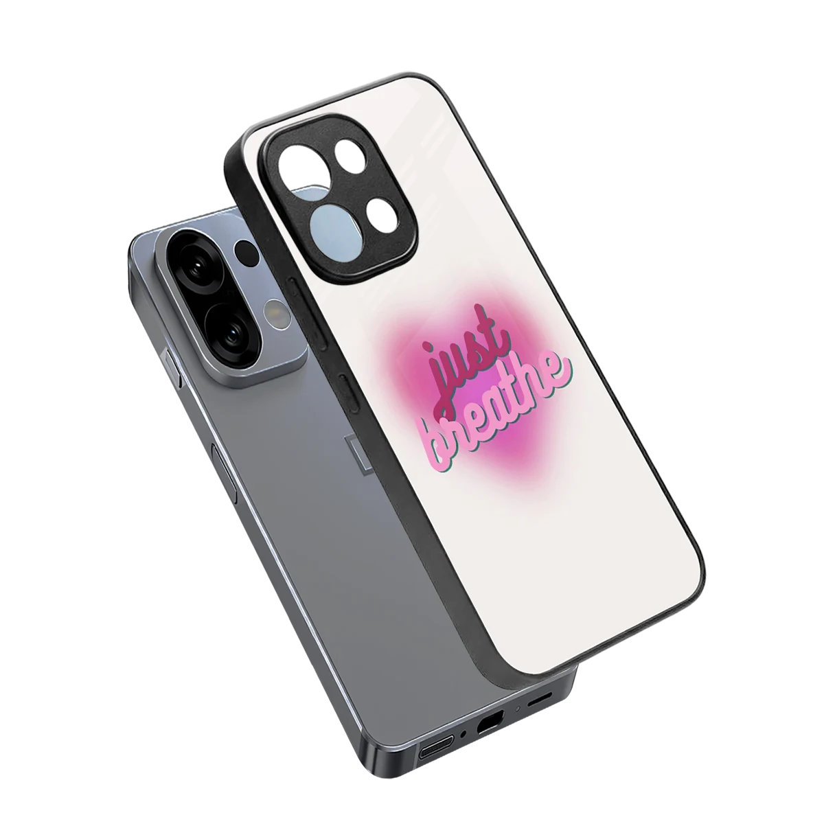 Just Breathe sleek oppo k13 5g cover with tempered glass back and TPU edges