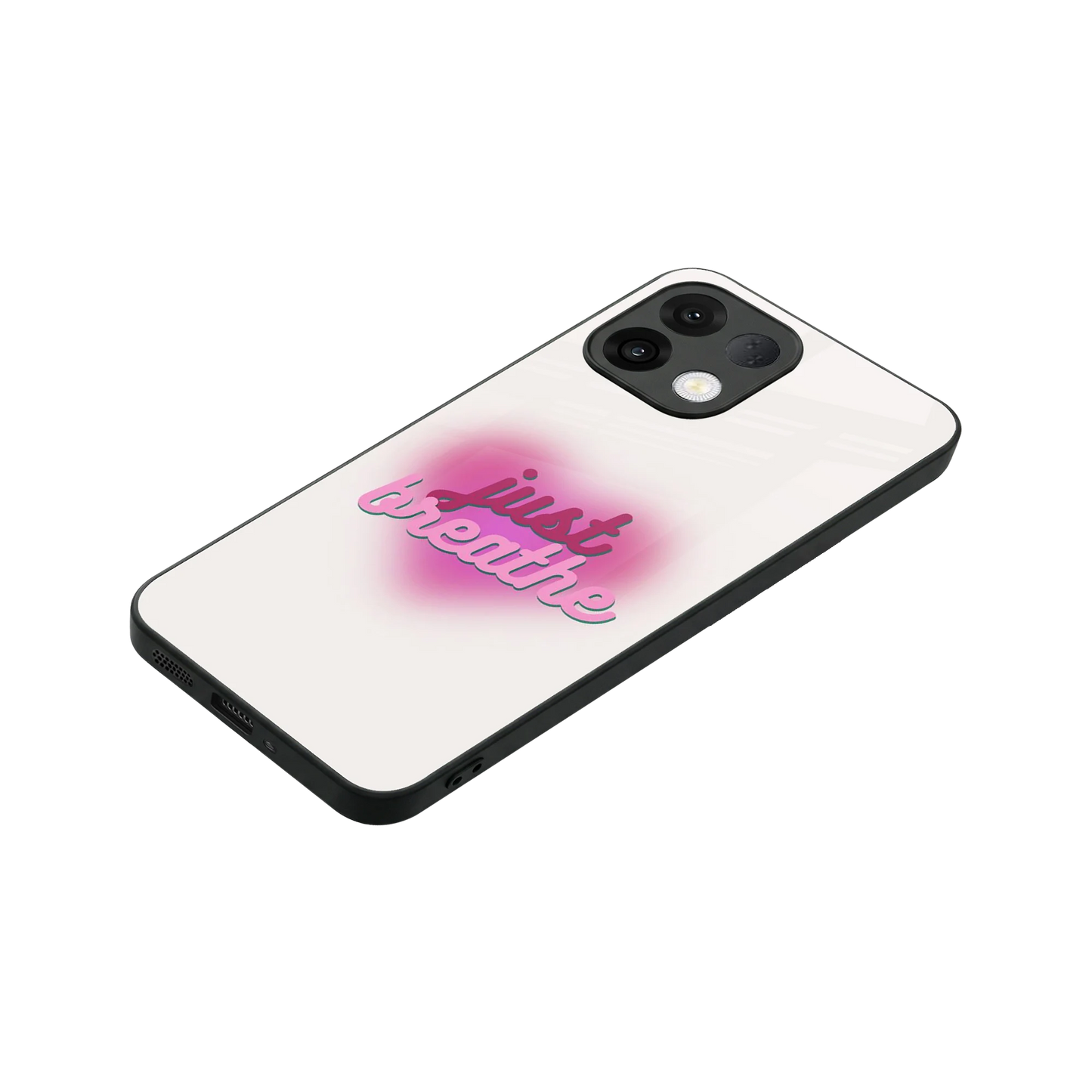 Just Breathe stylish phone case for oppo k13 5g | glossy glass and slim fit
