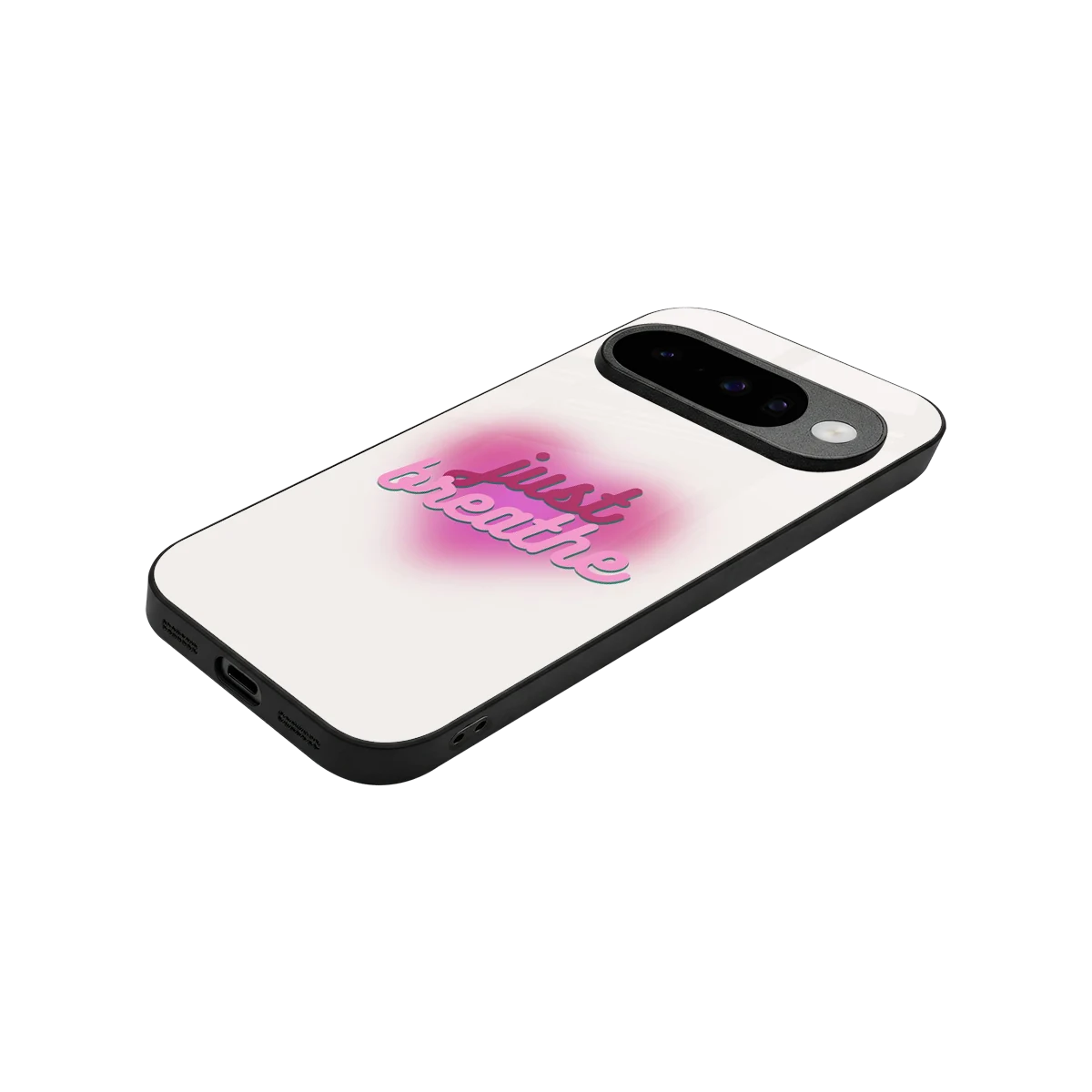 Just Breathe stylish phone case for google pixel 10 | glossy glass and slim fit
