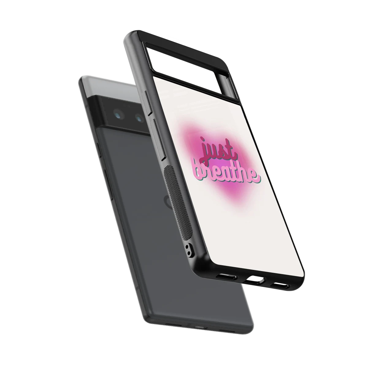Just Breathe sleek google pixel 6 pro cover with tempered glass back and TPU edges