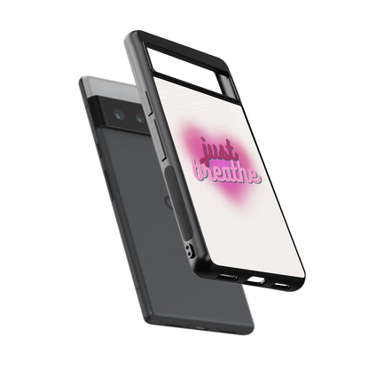 Just Breathe sleek google pixel 6 pro cover with tempered glass back and TPU edges