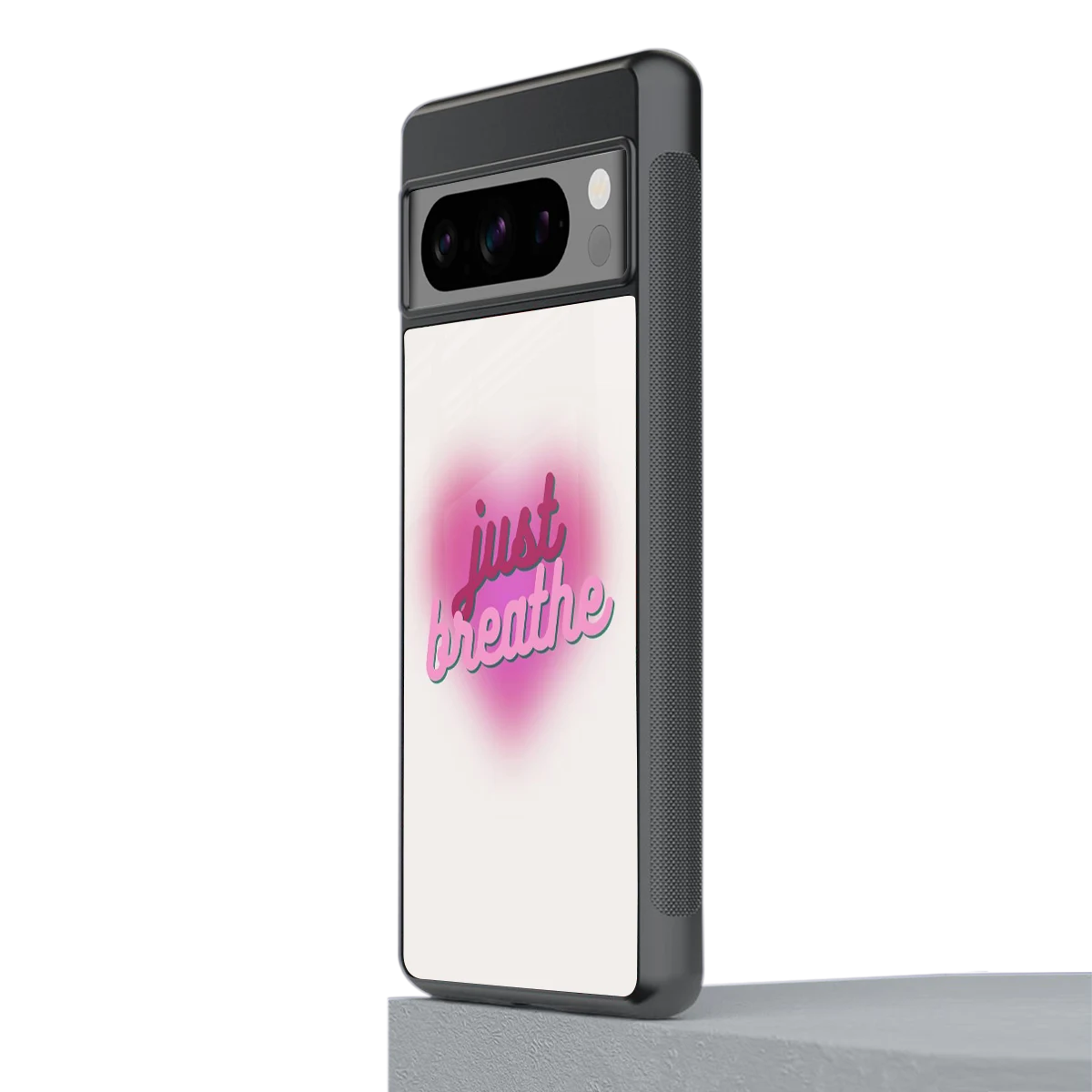 Just Breathe stylish phone case for google pixel 8 pro | glossy glass and slim fit