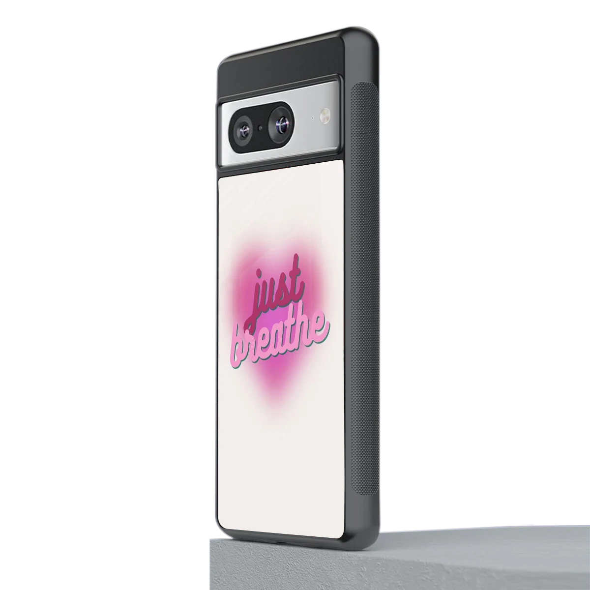 Just Breathe stylish phone case for google pixel 8 | glossy glass and slim fit
