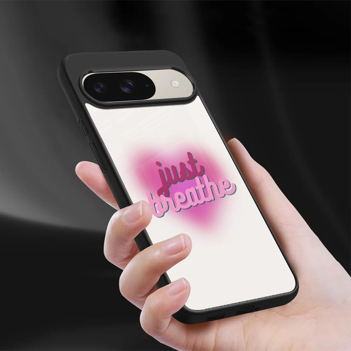Just Breathe sleek google pixel 9 cover with tempered glass back and TPU edges