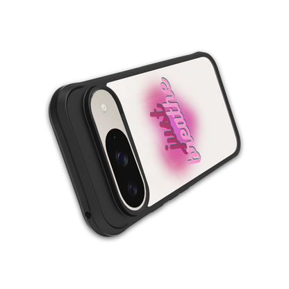 Just Breathe stylish phone case for google pixel 9 | glossy glass and slim fit