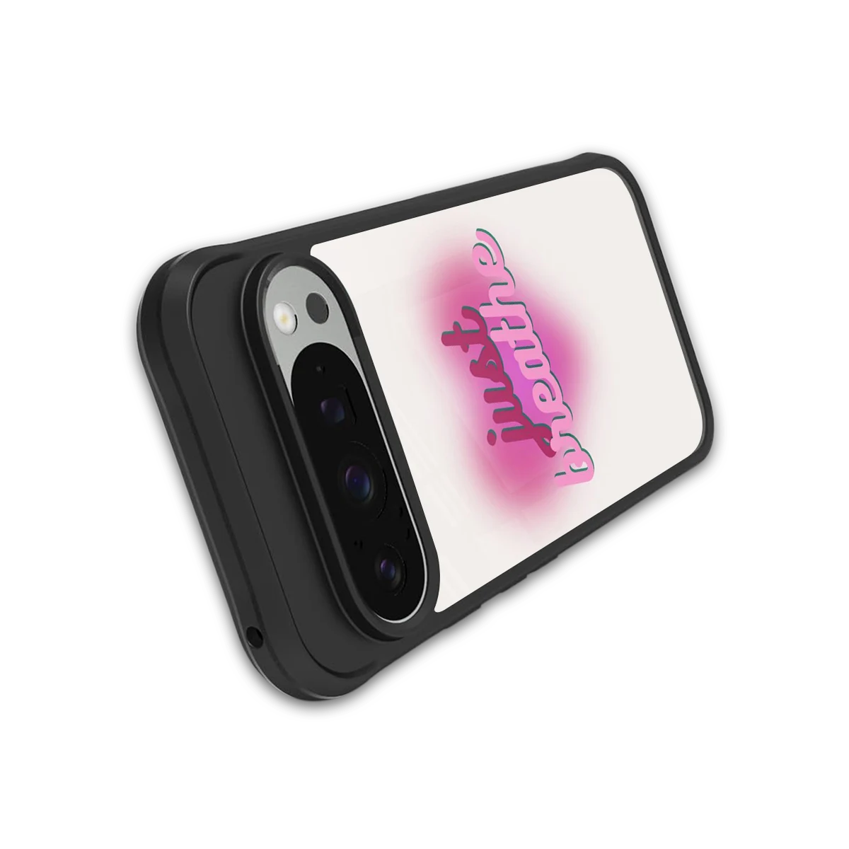 Just Breathe stylish phone case for google pixel 9 pro xl | glossy glass and slim fit