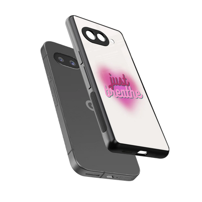 Just Breathe sleek google pixel 10a cover with tempered glass back and TPU edges