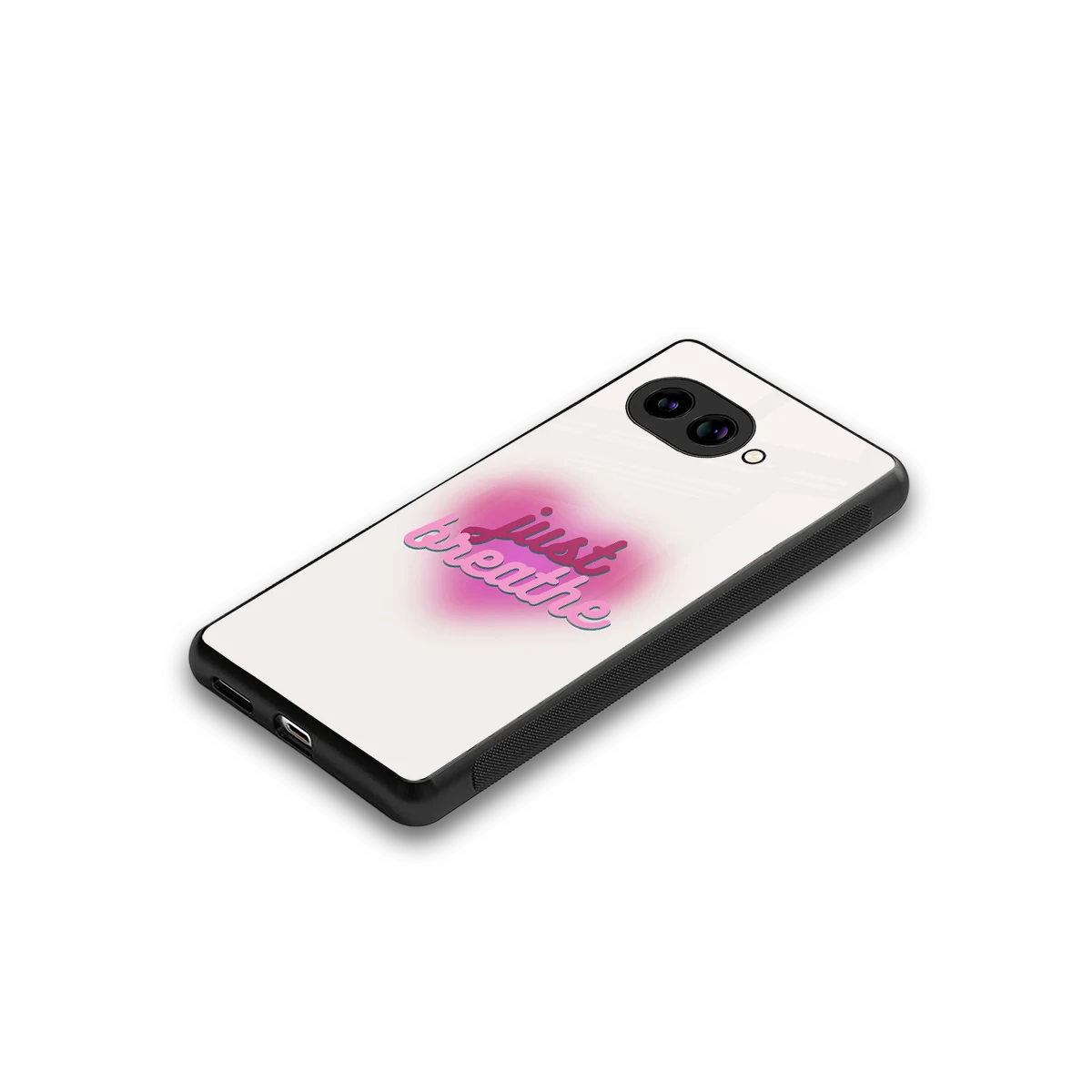 Just Breathe stylish phone case for google pixel 10a | glossy glass and slim fit