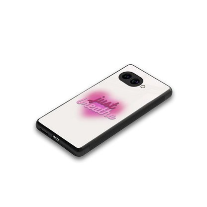 Just Breathe stylish phone case for google pixel 10a | glossy glass and slim fit