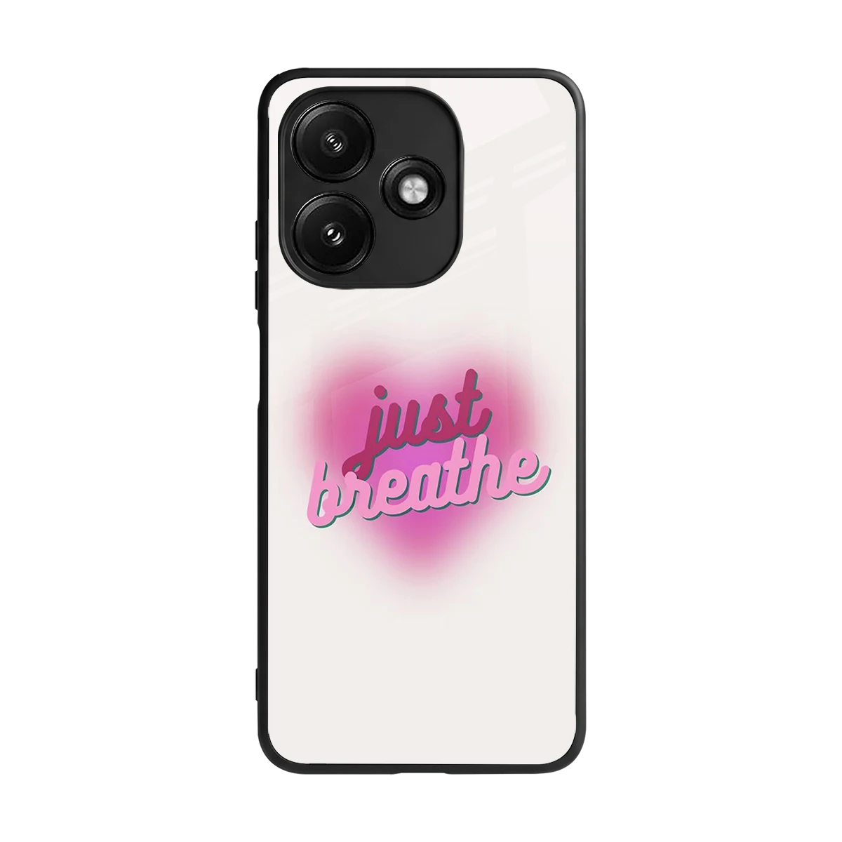 Just Breathe back phone cover | glass case for redmi 12 5g