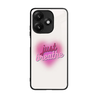 Just Breathe back phone cover | glass case for redmi 12 5g