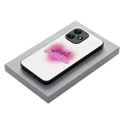 Just Breathe stylish phone case for redmi 12 5g | glossy glass and slim fit