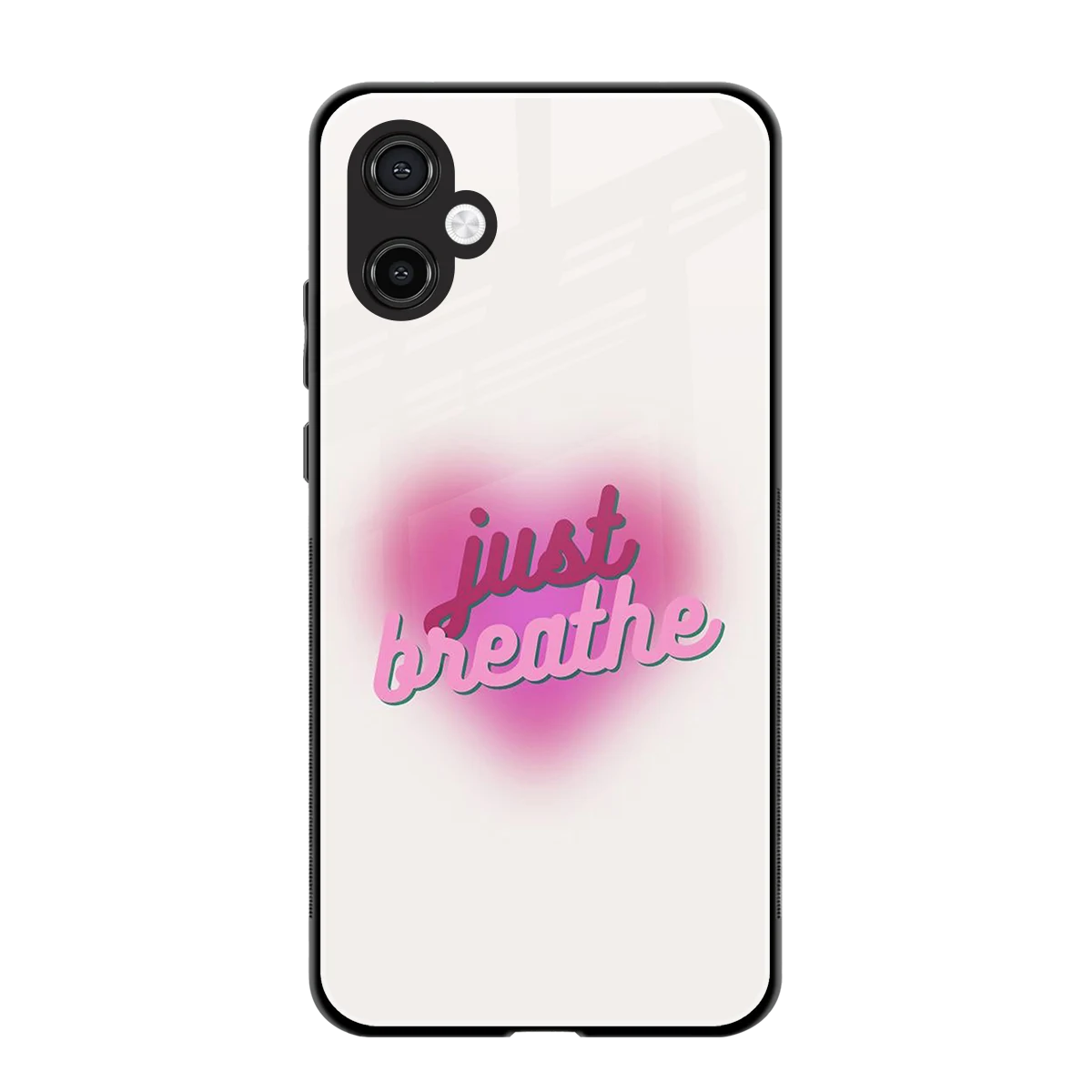 Just Breathe back phone cover | glass case for samsung galaxy a06 5g