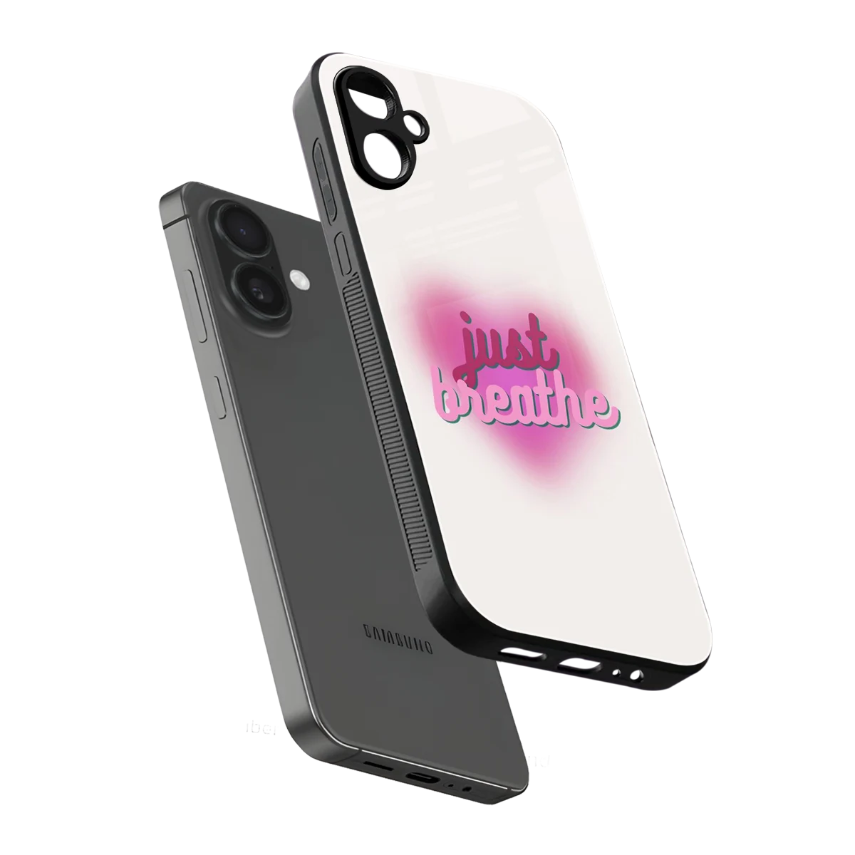 Just Breathe sleek samsung galaxy a06 5g cover with tempered glass back and TPU edges