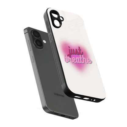 Just Breathe sleek samsung galaxy a06 5g cover with tempered glass back and TPU edges