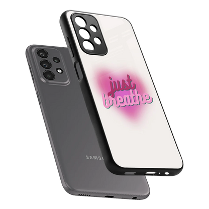 Just Breathe sleek samsung galaxy a23 cover with tempered glass back and TPU edges