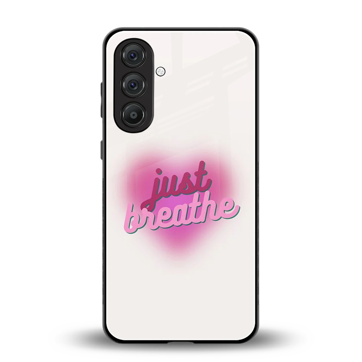 Just Breathe back phone cover | glass case for samsung galaxy a55 5g