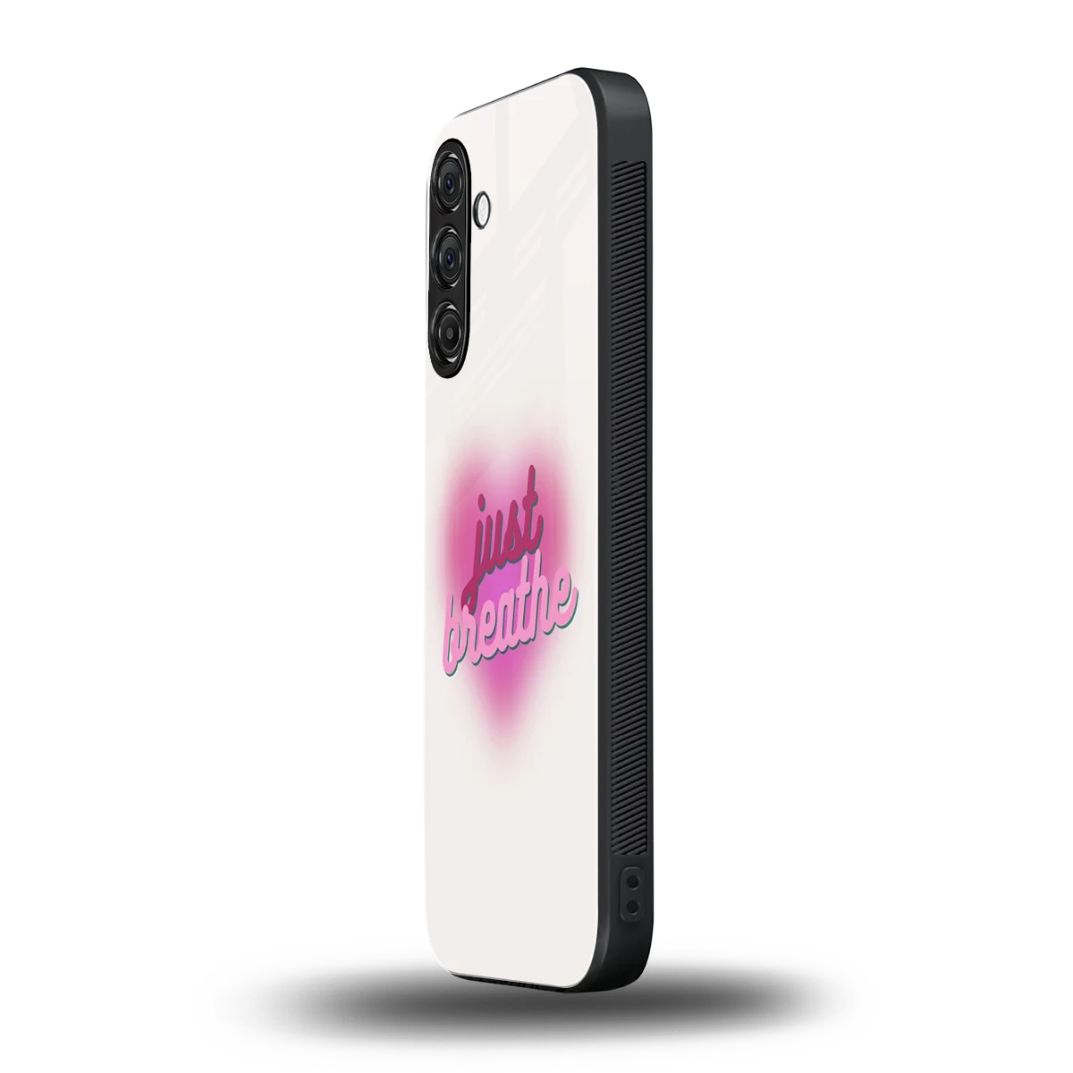 Just Breathe samsung galaxy a55 5g mobile cover | shockproof glass phone case