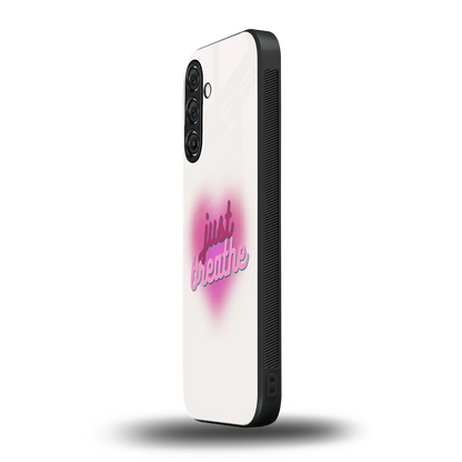 Just Breathe samsung galaxy a55 5g mobile cover | shockproof glass phone case