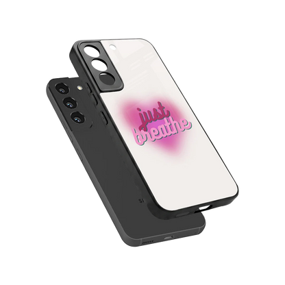 Just Breathe sleek samsung galaxy s22 cover with tempered glass back and TPU edges