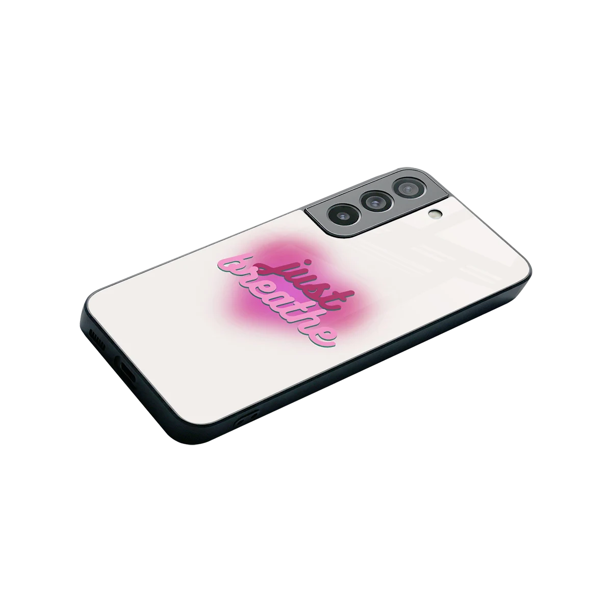 Just Breathe stylish phone case for samsung galaxy s22 | glossy glass and slim fit