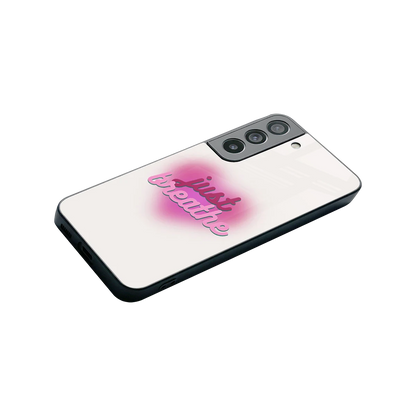 Just Breathe stylish phone case for samsung galaxy s22 | glossy glass and slim fit