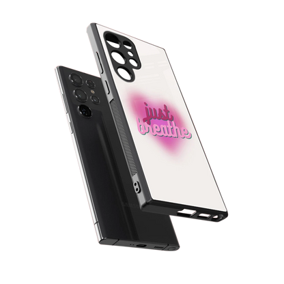 Just Breathe sleek samsung galaxy s24 ultra cover with tempered glass back and TPU edges