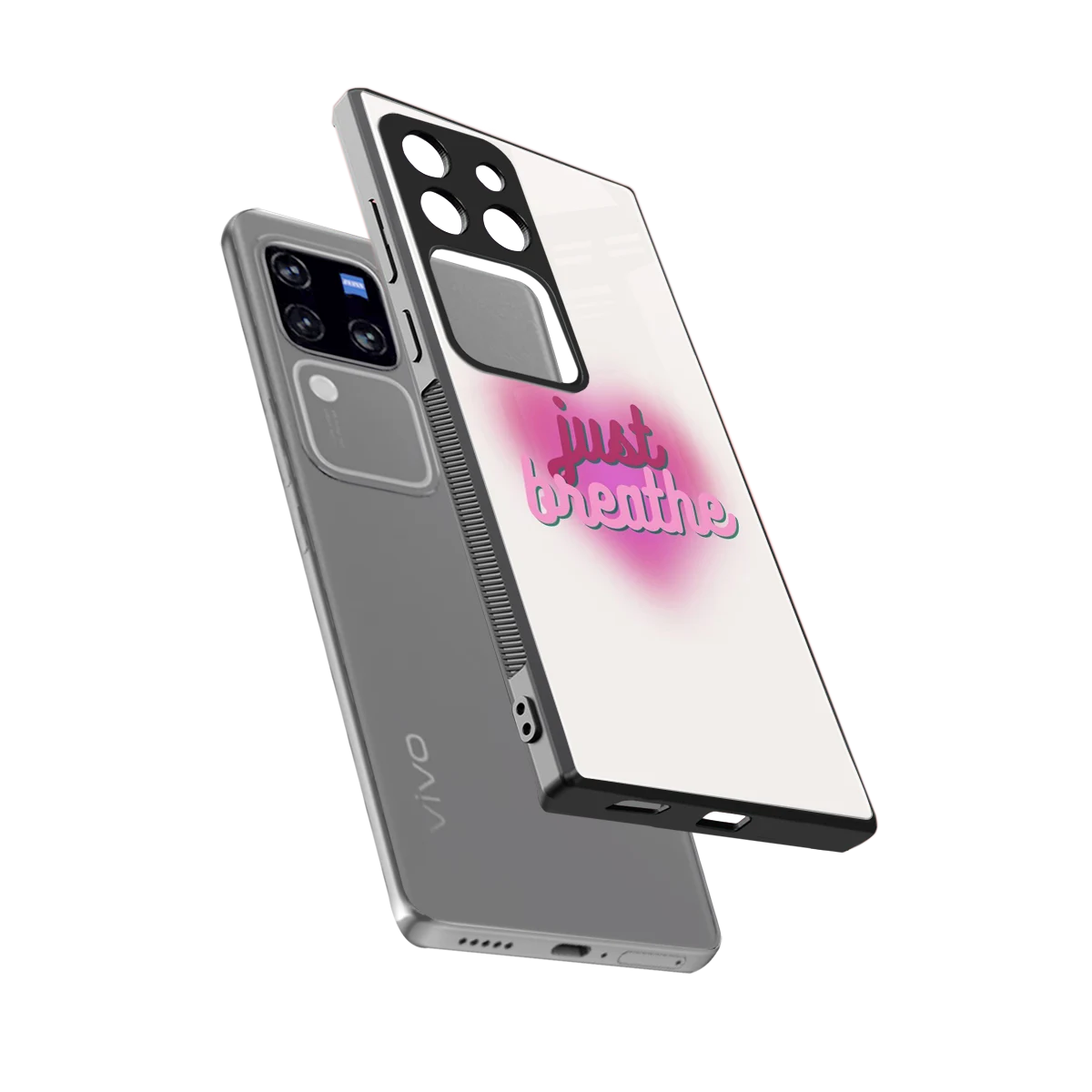 Just Breathe sleekvivo v30 pro cover with tempered glass back and TPU edges