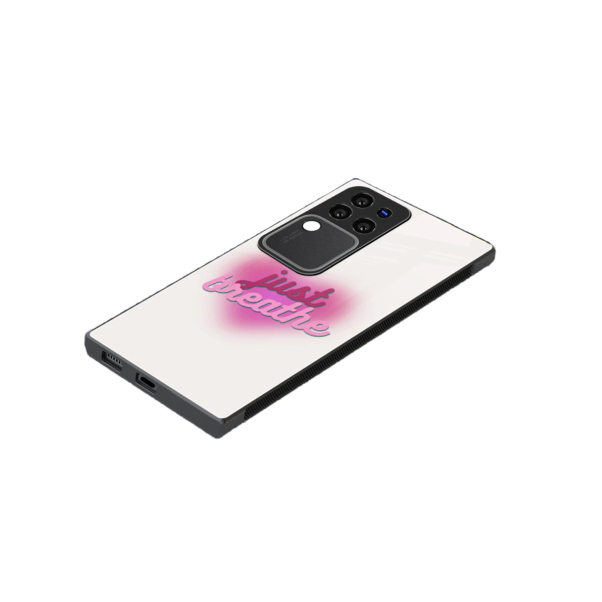 Just Breathe stylish phone case forvivo v30 pro | glossy glass and slim fit