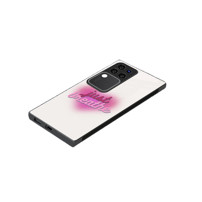 Just Breathe stylish phone case forvivo v30 pro | glossy glass and slim fit