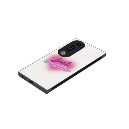 Just Breathe stylish phone case for vivo v40 pro | glossy glass and slim fit