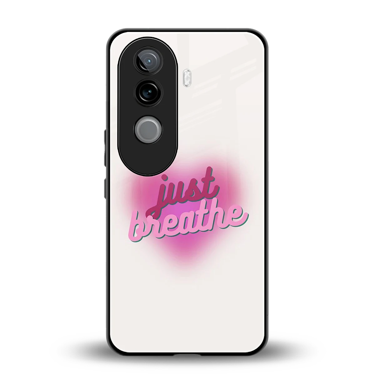 Just Breathe back phone cover | glass case for vivo v40e