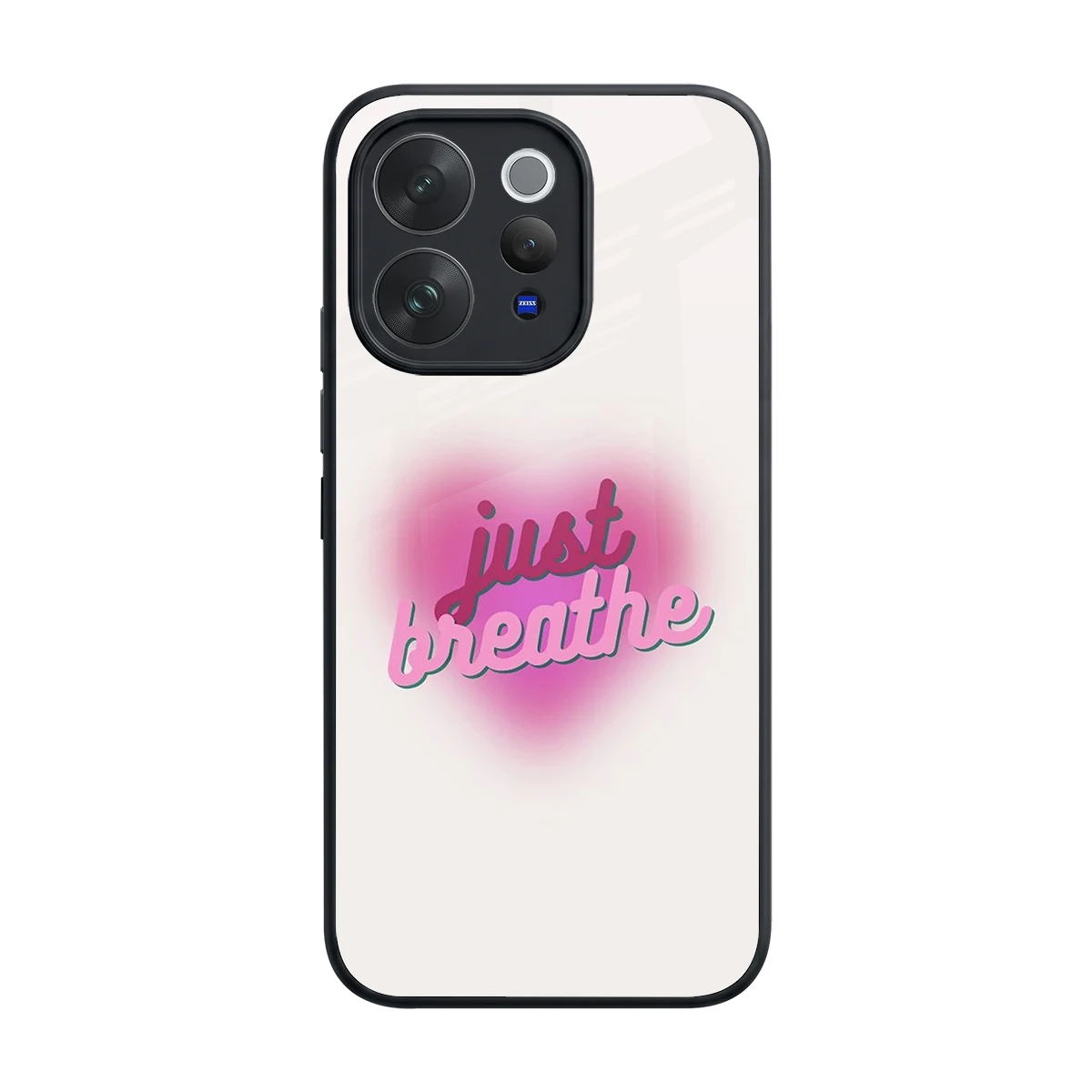 Just Breathe back phone cover | glass case for vivo v70