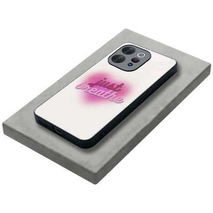 Just Breathe stylish phone case for vivo v70 | glossy glass and slim fit