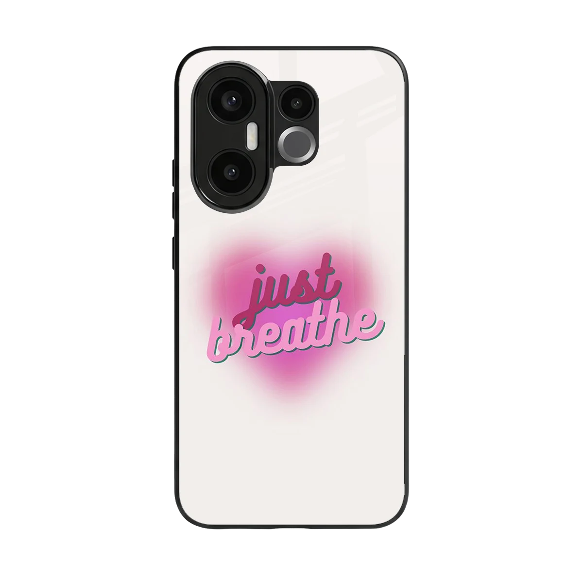 Just Breathe back phone cover | glass case for vivo x200 fe