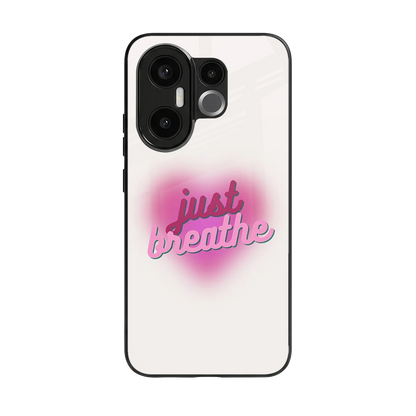 Just Breathe back phone cover | glass case for vivo x200 fe