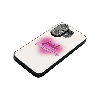 Just Breathe stylish phone case for vivo x200 fe | glossy glass and slim fit