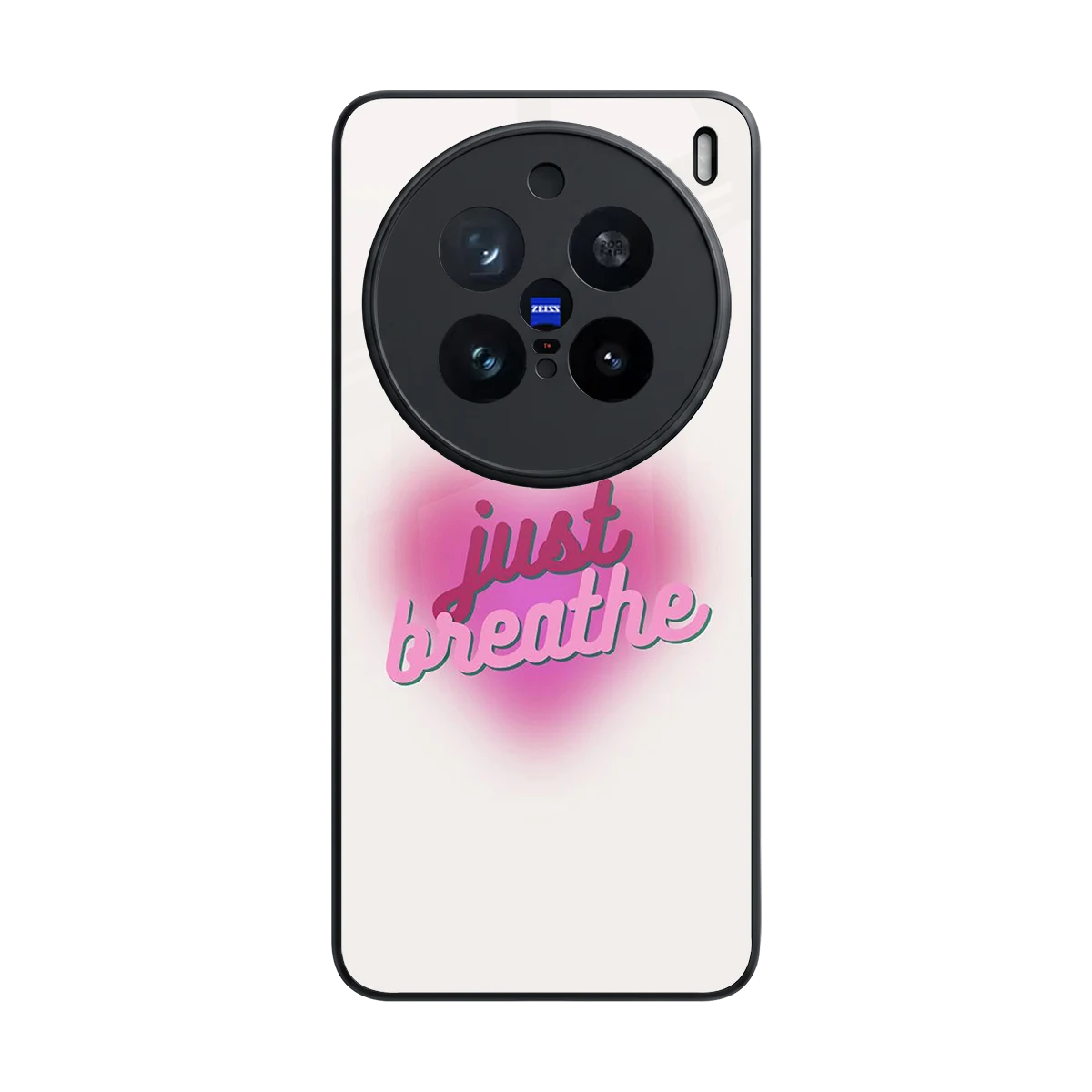 Just Breathe back phone cover | glass case for vivo x200 pro