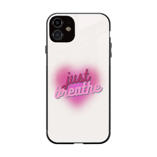 Just Breathe back phone cover | glass case for iphone 12