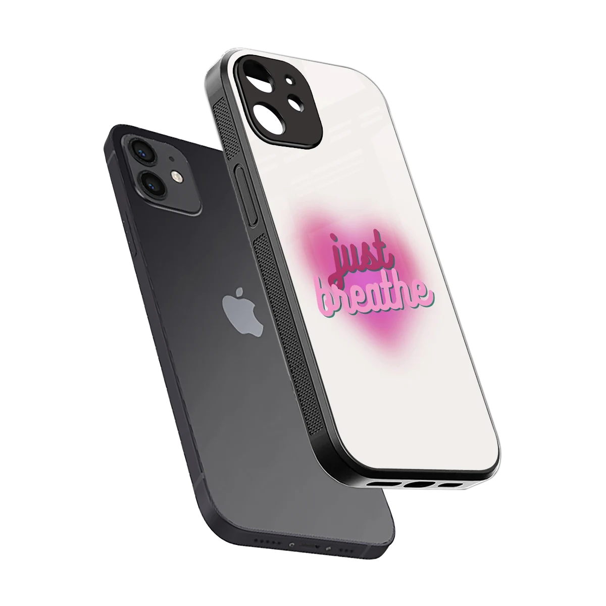 Just Breathe sleek iphone 11 cover with tempered glass back and TPU edges