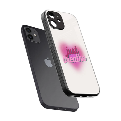 Just Breathe sleek iphone 11 cover with tempered glass back and TPU edges