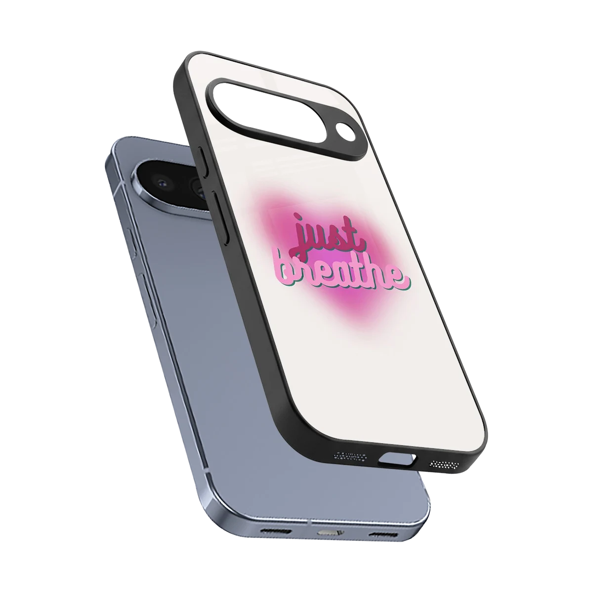 Just Breathe sleek google pixel 10 cover with tempered glass back and TPU edges