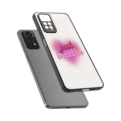 Just Breathe sleek redmi note 11 pro cover with tempered glass back and TPU edges