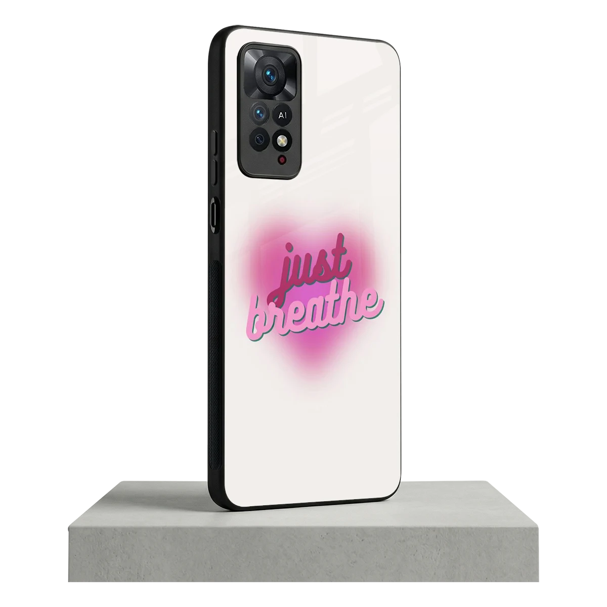 Just Breathe redmi note 11 pro mobile cover | shockproof glass phone case