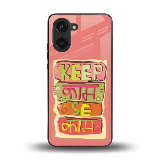 Kaam Se Kaam back phone cover | glass case for oneplus nord ce5 5g