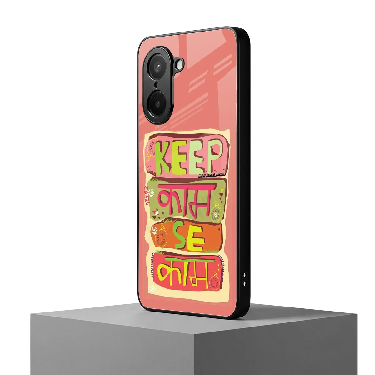 Kaam Se Kaam oneplus nord ce5 5g mobile cover | shockproof glass phone case